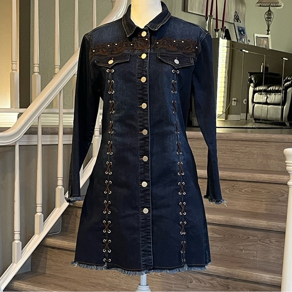 Dresses & Skirts - Denim & Suede Dress